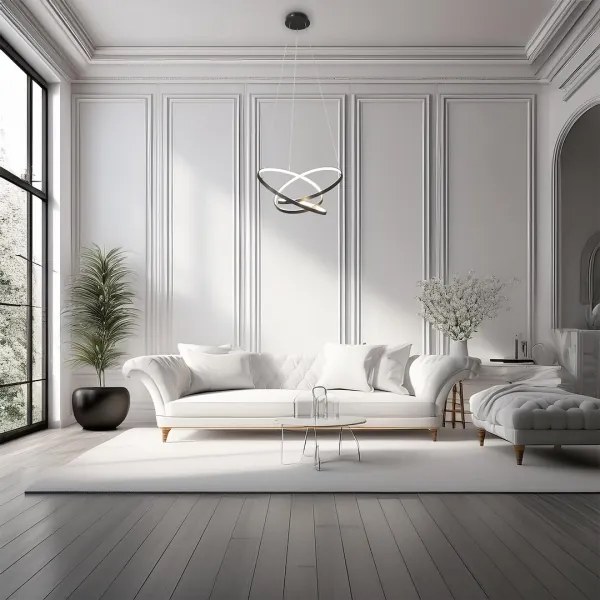 LED Luster na lanku EMPOLI LED/55W/230V čierna