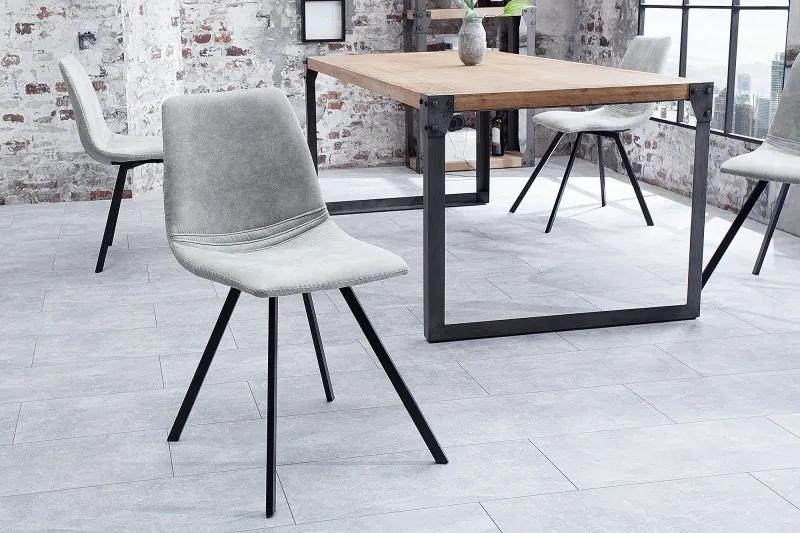 Dizajnová stolička Amsterdam sivá