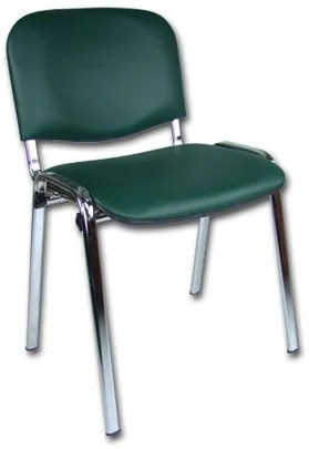 Konferenčná stolička ISO eko-koža CHROM Tmavo sivá D23 EKO