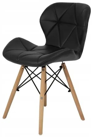 Kuchynské stoličky v čiernej farbe z ekokože SKY74 ekokoza cierne