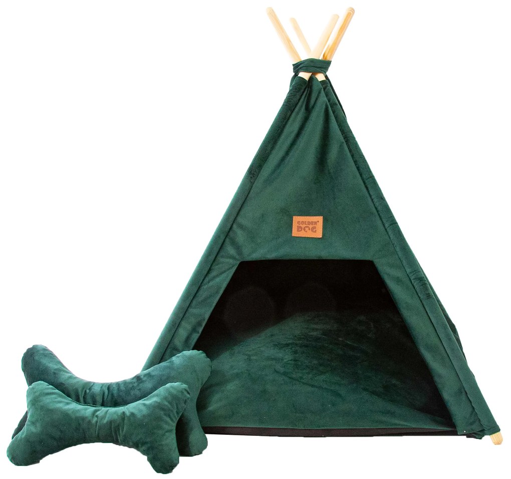 Golden Dog TeePee stan Golden dog 75 x 75 x 90 cm - zelený