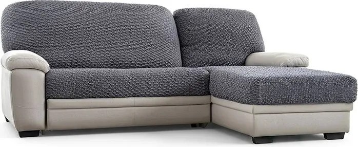 Bielastické poťahy MODULO tmavosivé úzky otoman (65-95 cm x 135-190 cm)