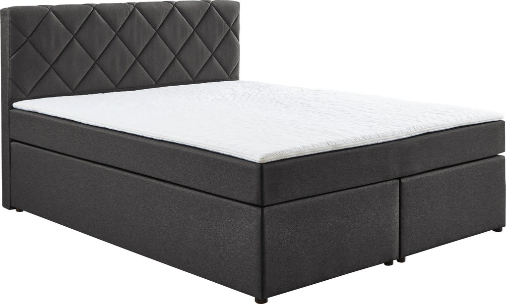 XXXLutz BOXSPRINGOVÁ POSTEĽ, 140/200 cm antracitová Boxxx - Online Only spálne - 002157008403