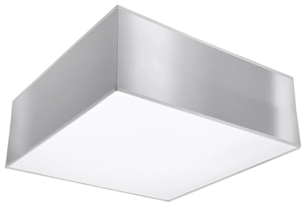 Stropné svietidlo Horus, 1x sivé plastové tienidlo, (biely plast), (25 cm)
