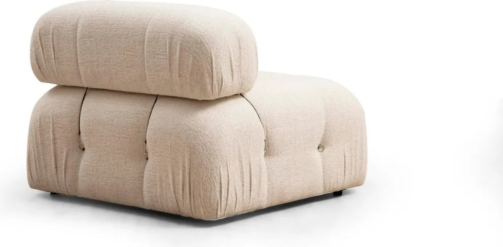 Třímístná modulární pohovka Bubble 288 cm bouclé krémová