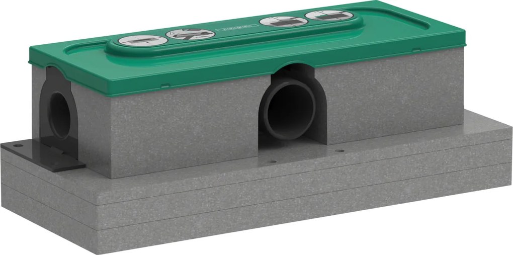 Hansgrohe uBox universal, základné teleso pre lineárne sprchové žľaby pre štandardnú inštaláciu, HAN-01001180