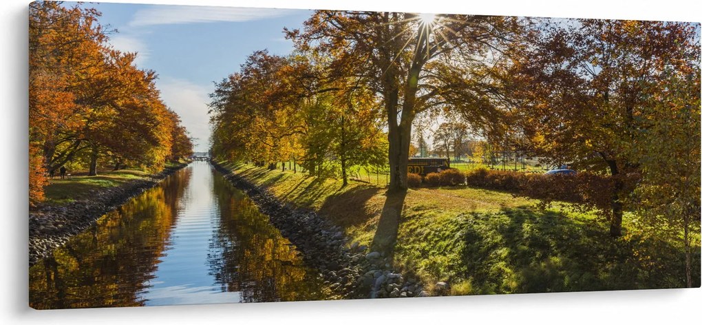 Obraz vodného kanálu (120x50 cm)