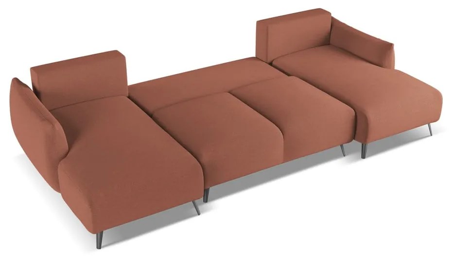 Ružová rohová pohovka Malie – Makamii