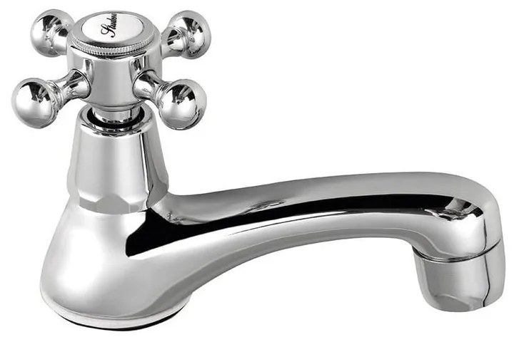 Stojančekový umývadlový ventil v lesklej striebornej farbe Antea – Sapho