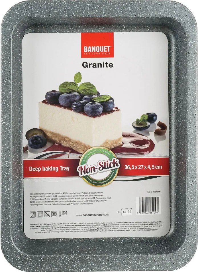 Plech na pečenie Granite, hlboký nepriľnavý