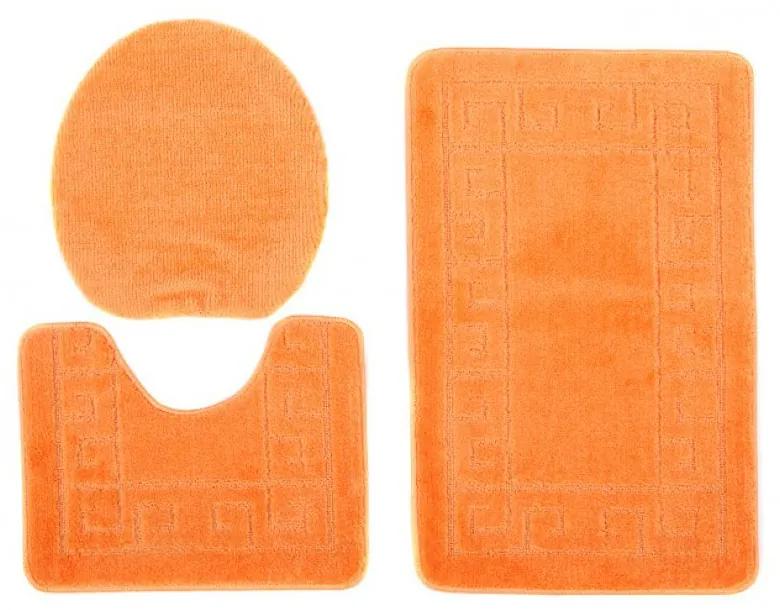 Kúpeľňové predložky 1030 oranžové 3Ks, Velikosti 50x80cm