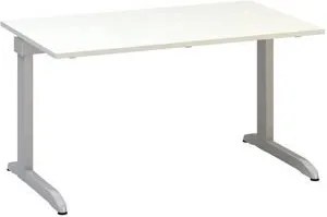 Kancelársky stôl Alfa 300, 140 x 80 x 74,2 cm, rovné vyhotovenie, dezén biely, RAL9022