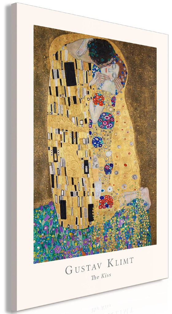 Artgeist Obraz - Gustav Klimt - The Kiss (1 Part) Vertical Veľkosť: 80x120, Verzia: Standard