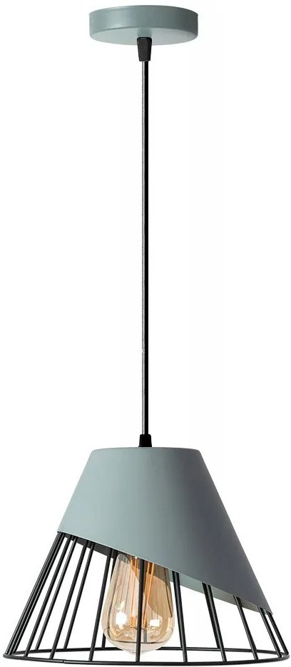 Toolight - závesná stropná zrkadlová lampa APP229-1CP, čierna-šedá, OSW-00887