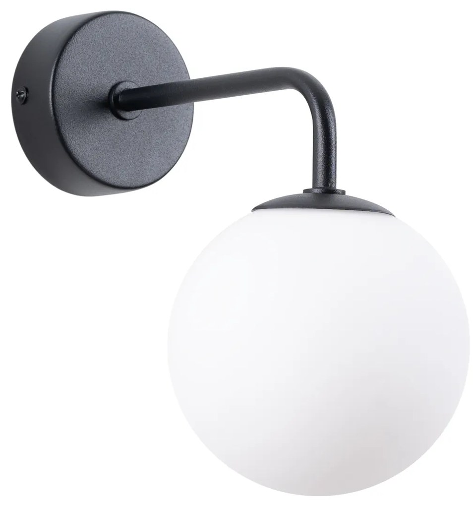 Nástenné svietidlo Astral, 1x biele sklenené tienidlo, b