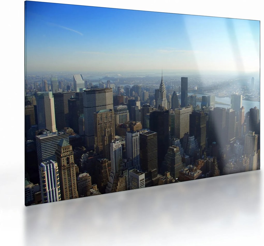 Sklenený obraz - Manhatten vo dne (70x50 cm)