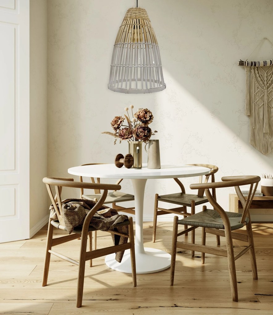 Toolight Toolight, stropné svietidlo 1xE27 APP1329-1CP, biela-hnedá, OSW-02463