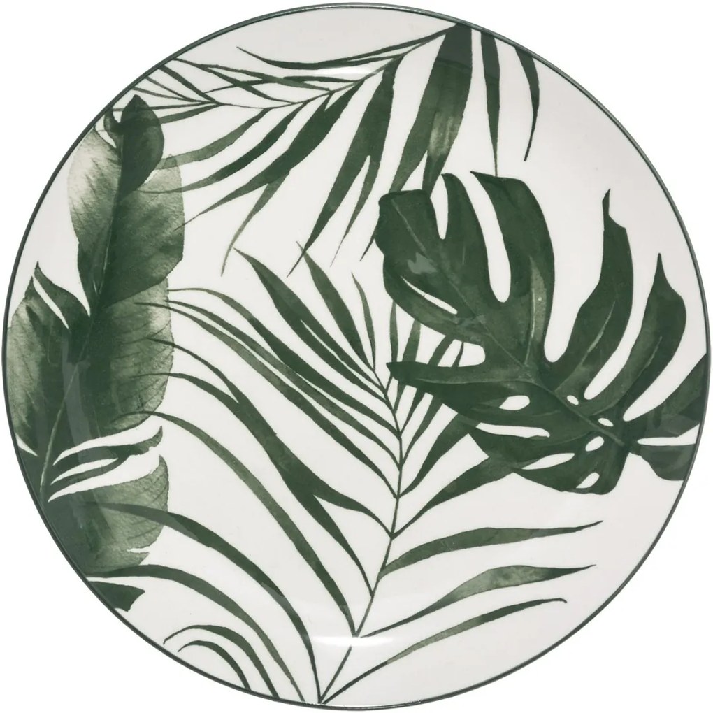 Porcelánový dezertný tanier Leafs, (fi) 19 cm, listy, sada 6ks