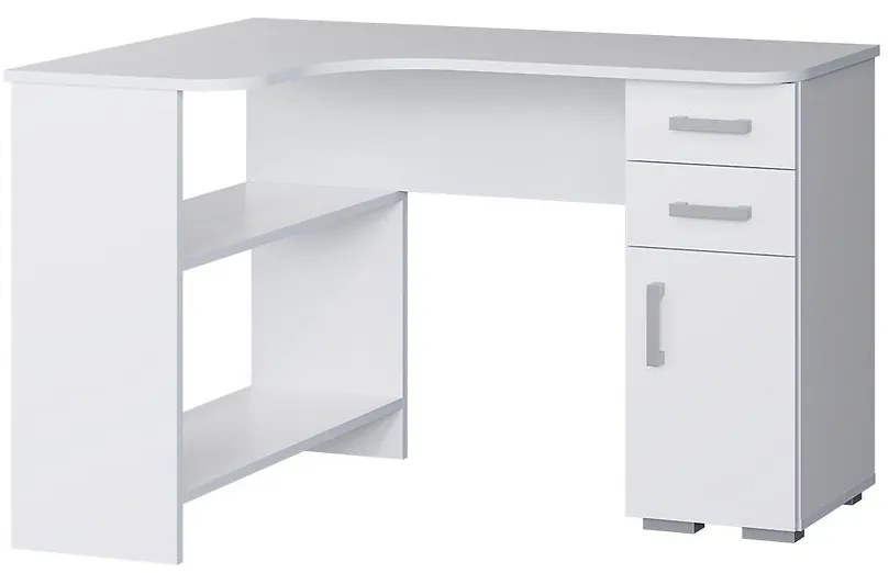 Písací stôl Bogdan Rohový Biely