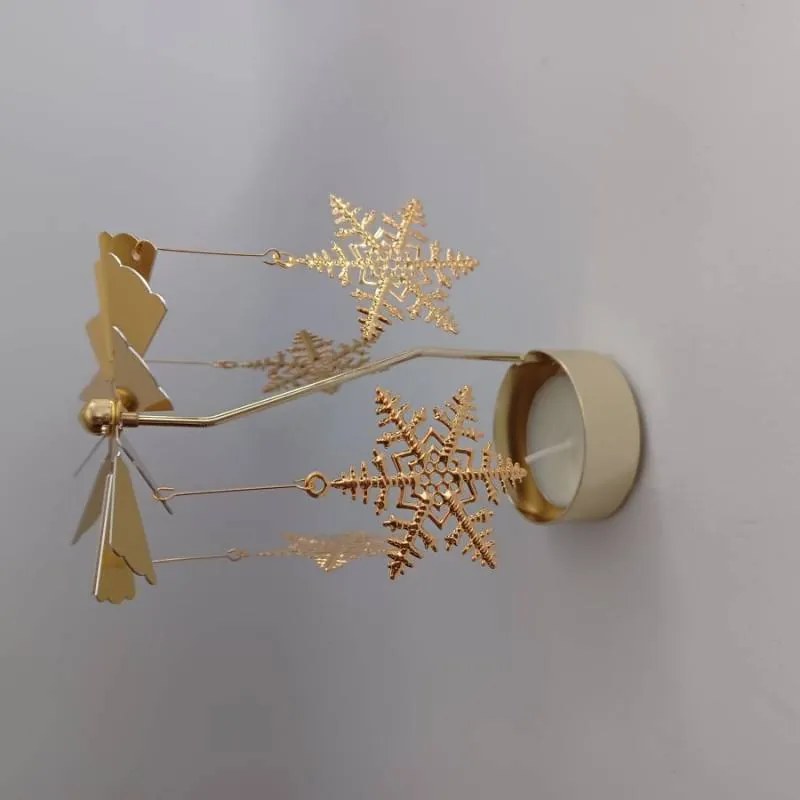 DECOLED Anjelský prsteň, 8 x 13 cm, vločky, zlato