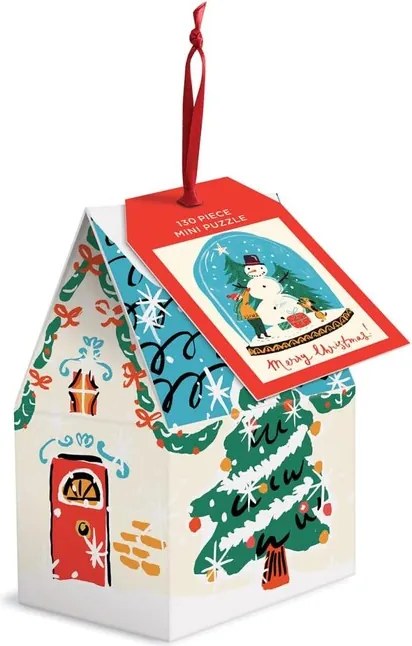 Vianočné puzzle Snežná guľa 130ks