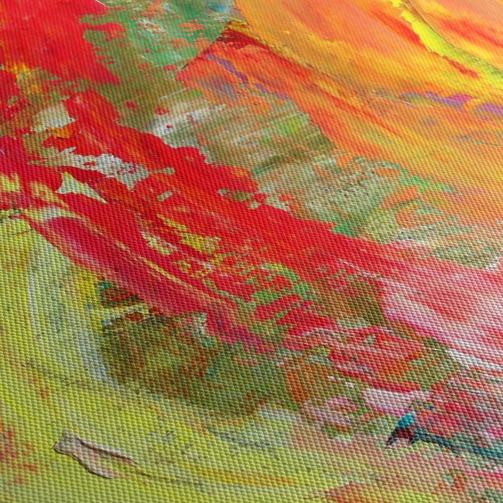 Obraz abstrakcie - maľba (90x60 cm)