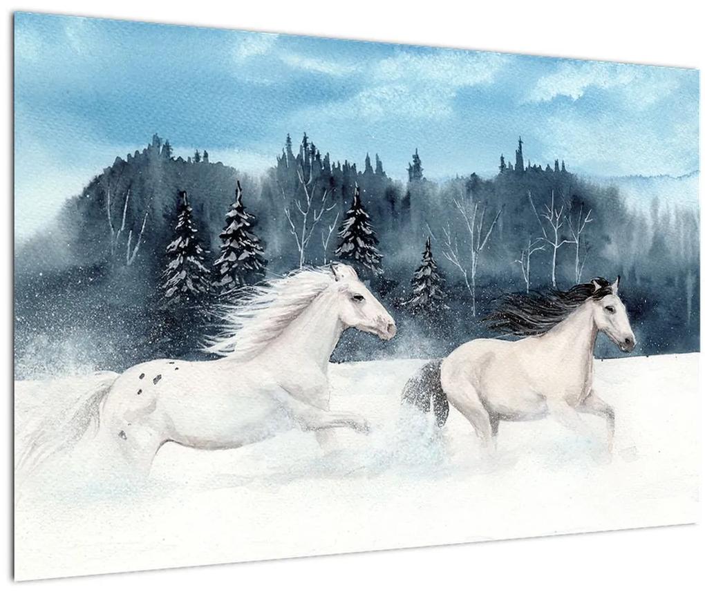 Obraz maľovaných koní (90x60 cm)