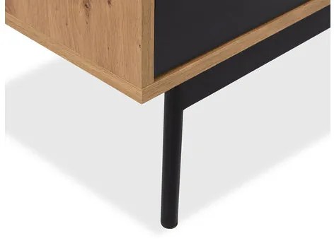 Zostava nábytku do obývacej izby Brulpin III, Osvetlenie: bez osvetlenia, Farby: dub artisan / čierny