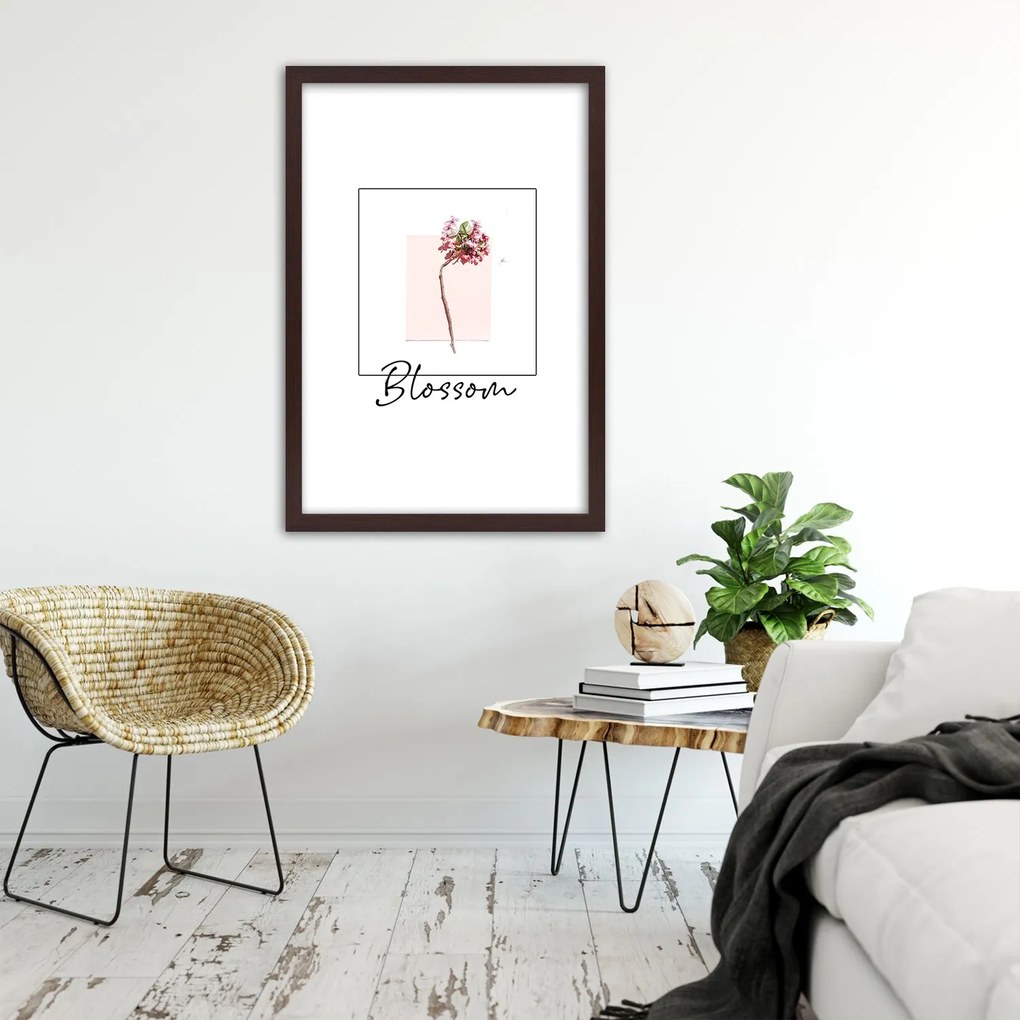 Gario Plagát Rozkvitnutý kvet Farba rámu: Prírodná, Rozmery: 30 x 45 cm