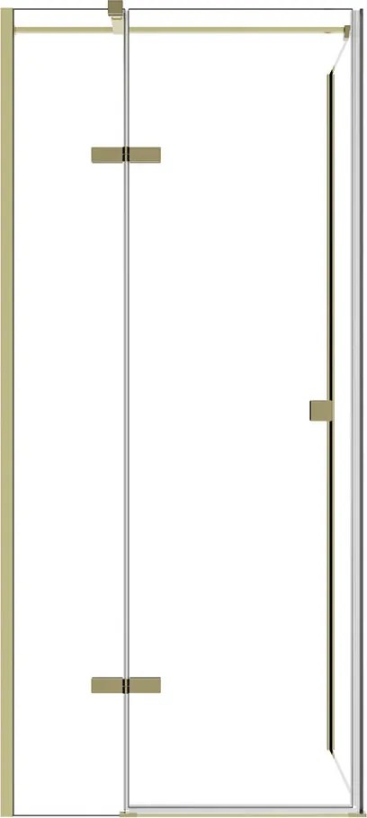 Besco Štvorcový sprchový kút PIXA GOLD SQ 90x90, výška 195 cm - bez vaničky BESCO-Orientácia: Pravá