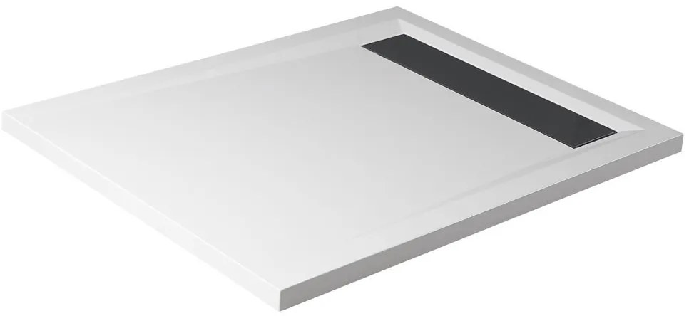 Polysan Polysan, VARESA sprchová vanička z liateho mramoru so záklopom, obdĺžnik 100x80x4cm, 71605