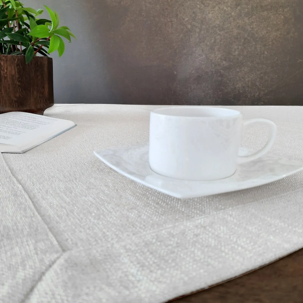 OBRUS STELLA 2 140X300 CM BIELY