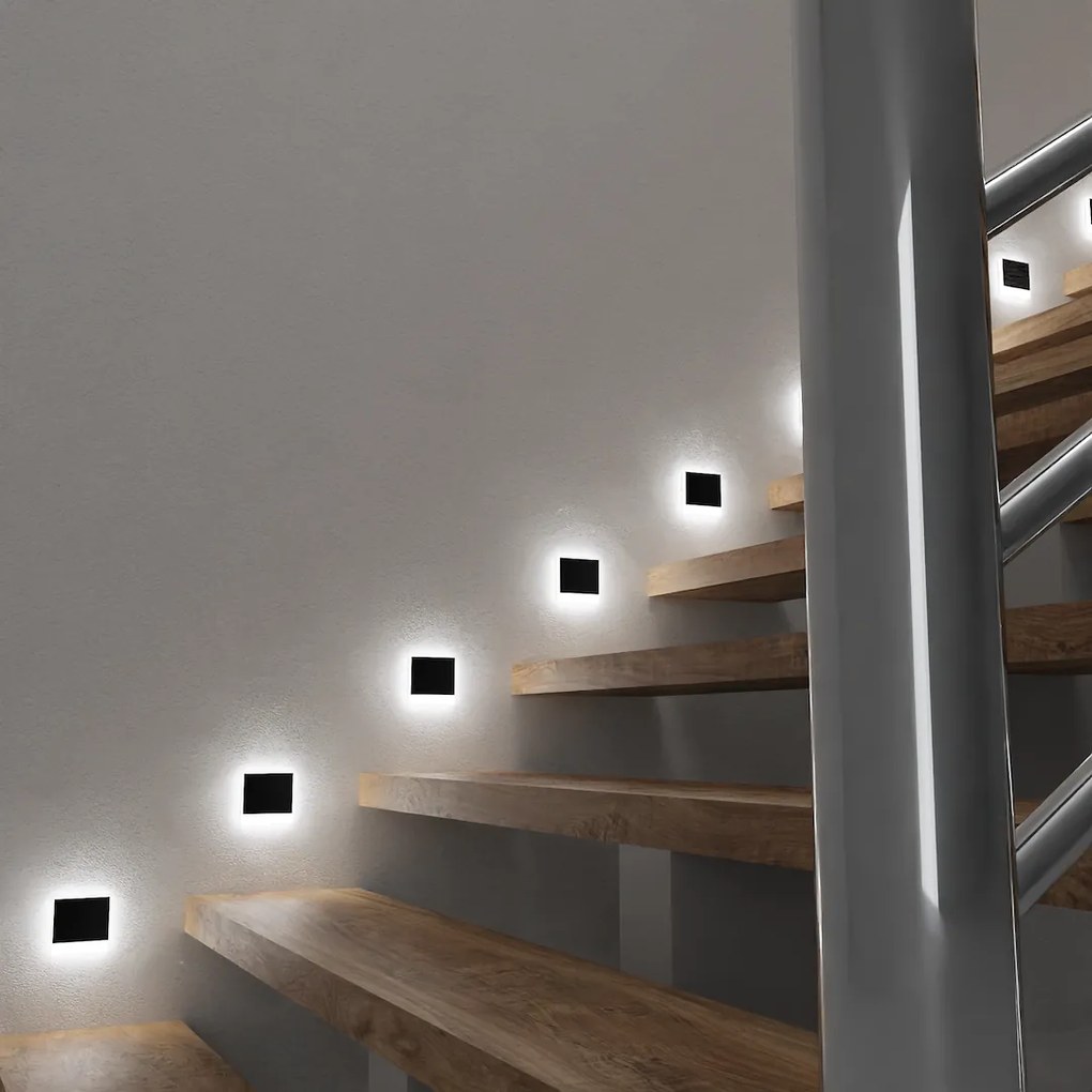 Schodiskové LED svietidlo Berg, 1x LED 0,6w, 4000k, b