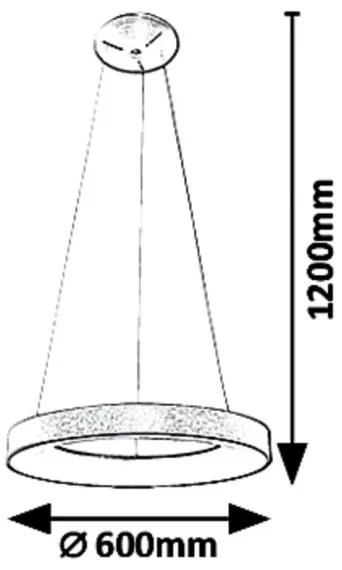 Rabalux - LED Luster na lanku CARMELLA LED/50W/230V pr. 60 cm