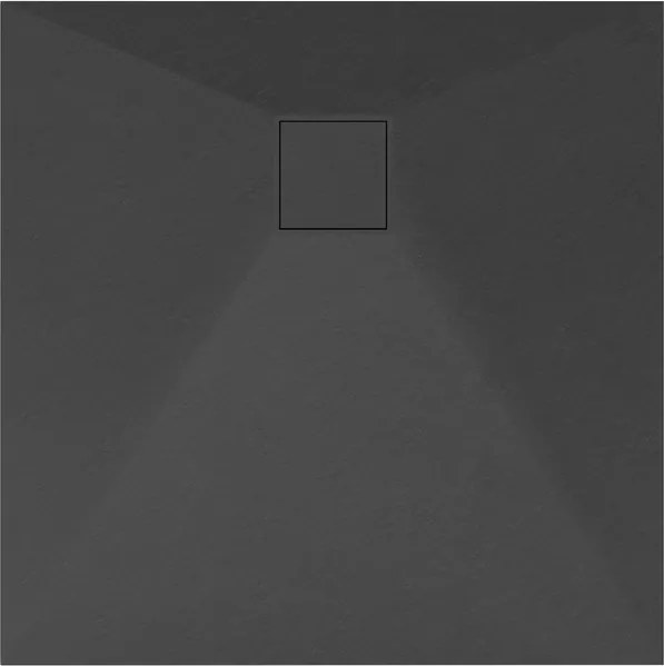 Gamma Oldaf, SMC štvorcová sprchová vanička 80 x 80 cm, čierna matná, GMA-OL-8080BK