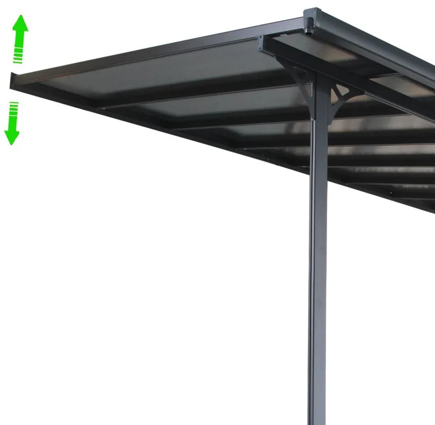 Rojaplast BRUCE J pergola - ŠEDÝ polykarbonát