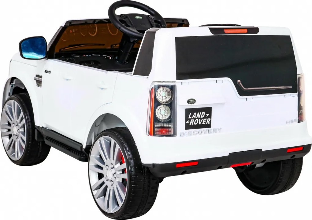 Ramiz Land Rover Discovery Elektrické auto pre deti Biele SUV + diaľkové ovládanie