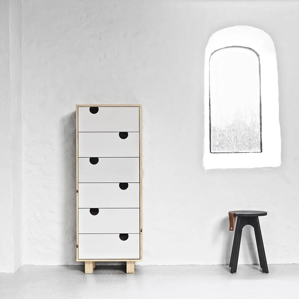 Komoda z borovicového dreva House 6 Clear lacquered/ 130 × 40 × 50 cm KARUP DESIGN