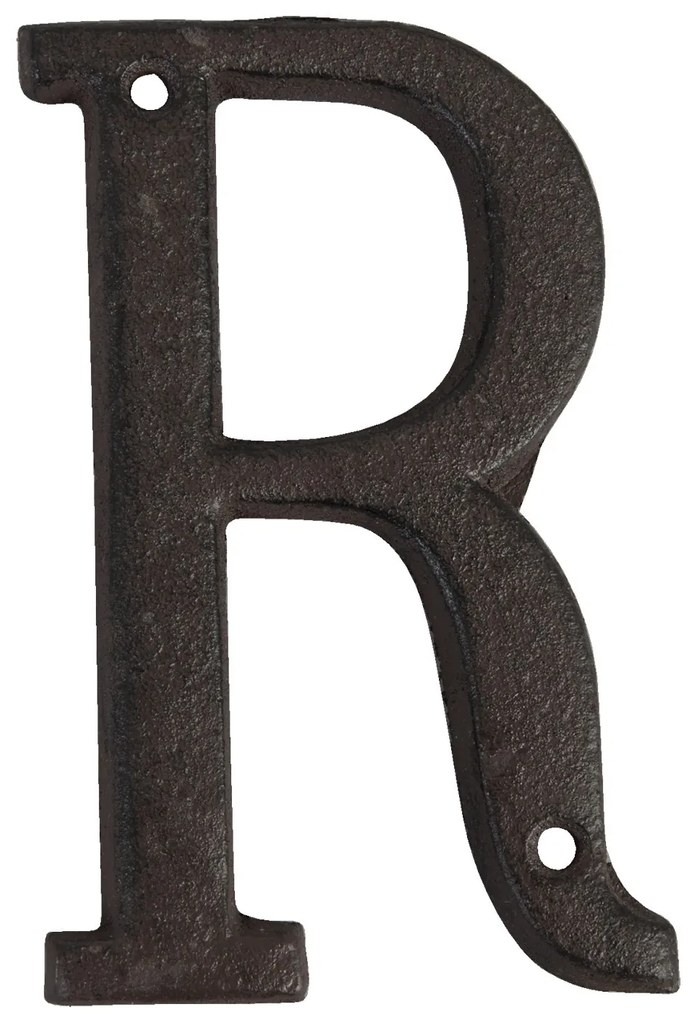 Nástenné kovové písmeno R - 13 cm