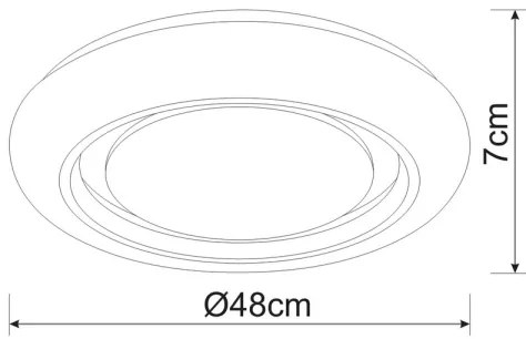 Globo 483111-28SH - LED Stmievateľné stropné svietidlo RADA LED/28W/230V + DO