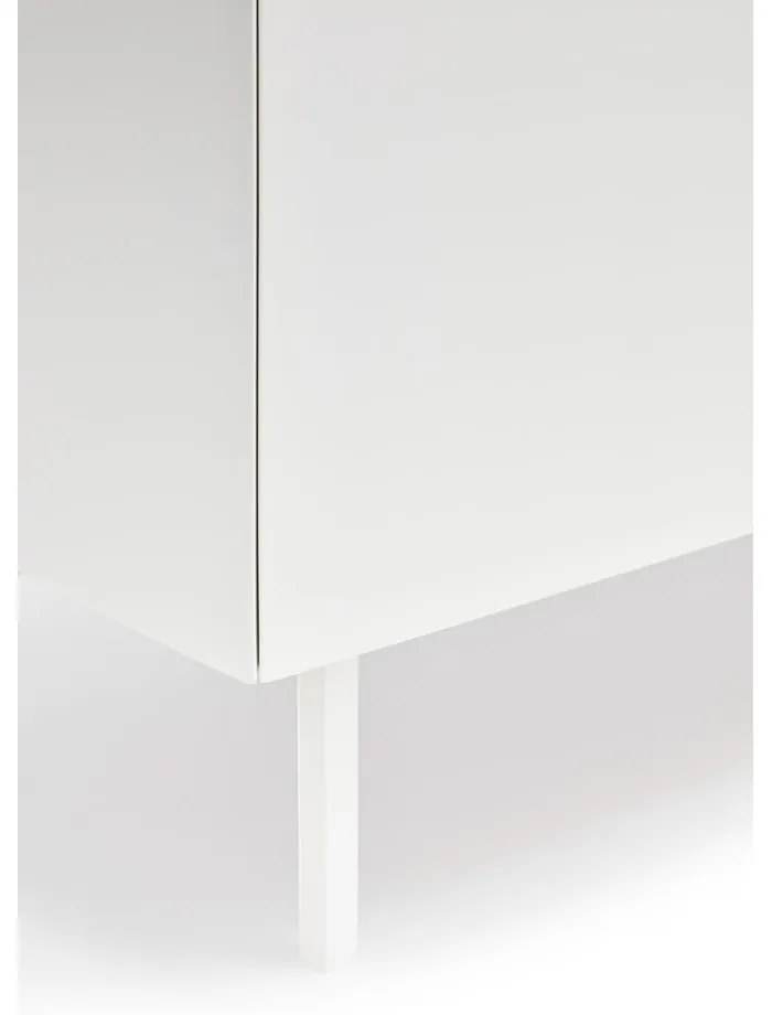 Biela/v prírodnej farbe nízka komoda v dekore duba 165x78 cm Arista – Teulat