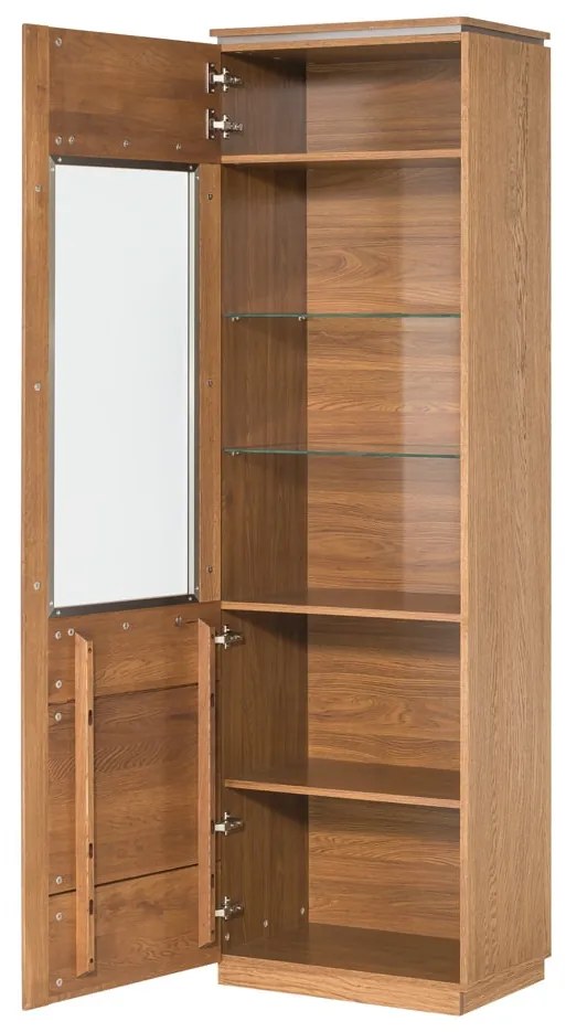 Vitrína Montenegro 10 58 cm z masivu levá dub Rustikal