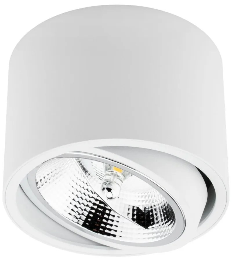 Povrchová montáž HALOGEN SPOT TUBA Movable GU10 AR111 Round White 100mm TELES LUMILED