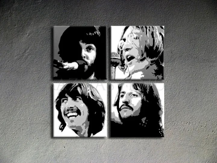 Ručne maľovaný POP Art obraz Beatles | rôzne rozmery