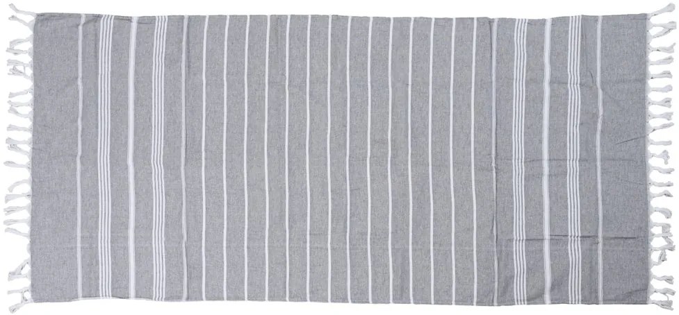 Plážová osuška FARAO 90 x 180 cm, sivá 70% bavlna | 30% polyester