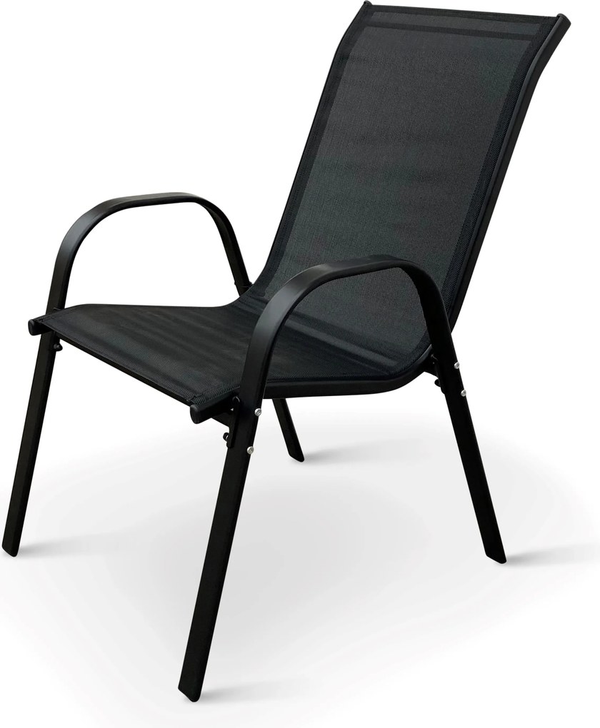 Noela Záhradný jedálenský set Capri 80cm + 4x kovová stolička Ramada