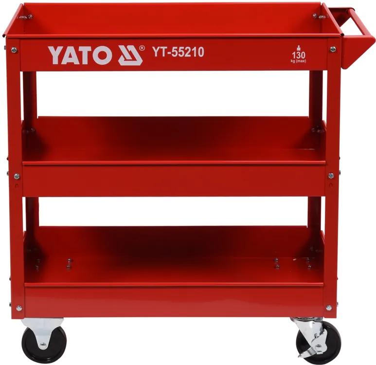 Dielenský policový vozík YATO | 3 policový červená