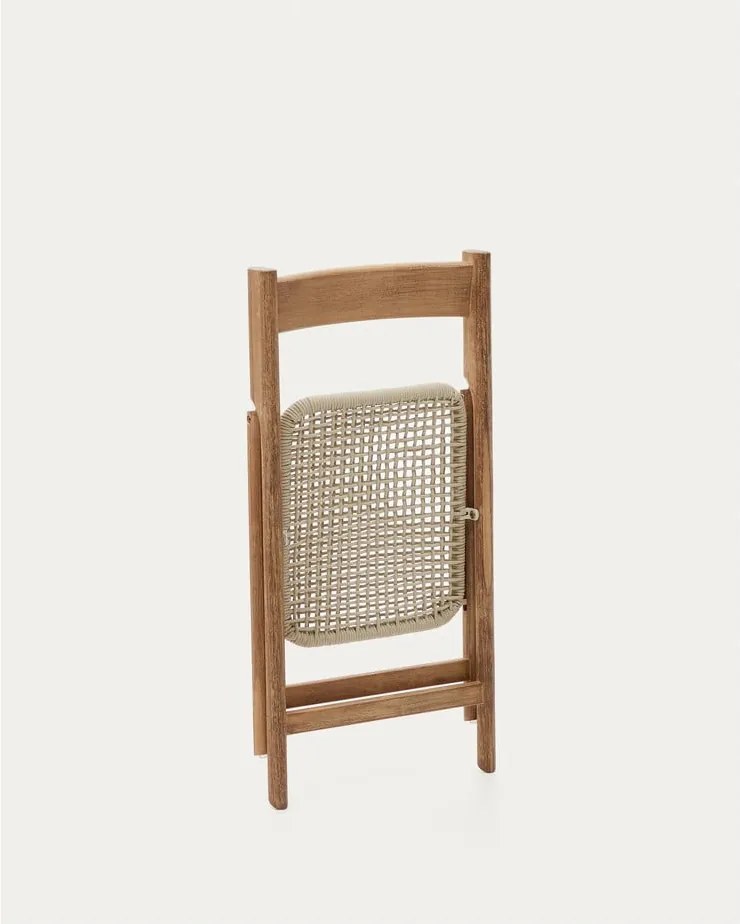 Drevená záhradná stolička v bielo-prírodnej farbe Dandara – Kave Home