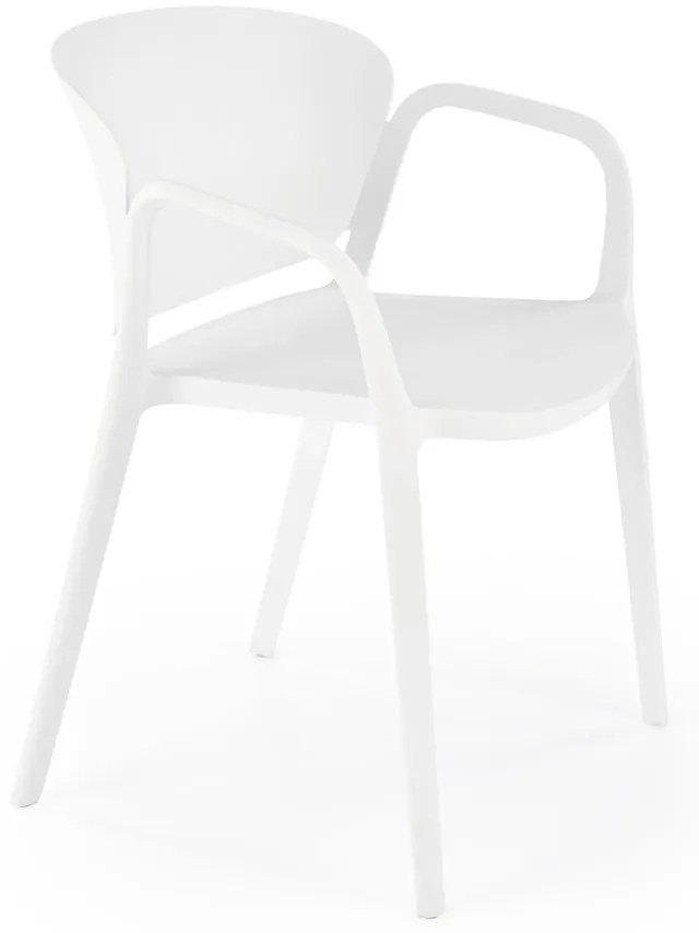 Halmar Plastová stohovateľná jedálenská stolička K491 - bílá