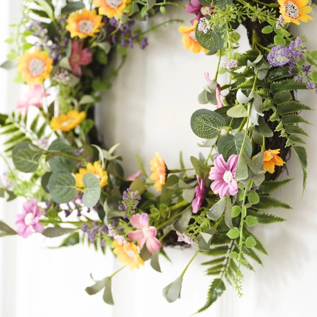 Jarný veniec na dvere SPRING FLORAL Ø45 cm